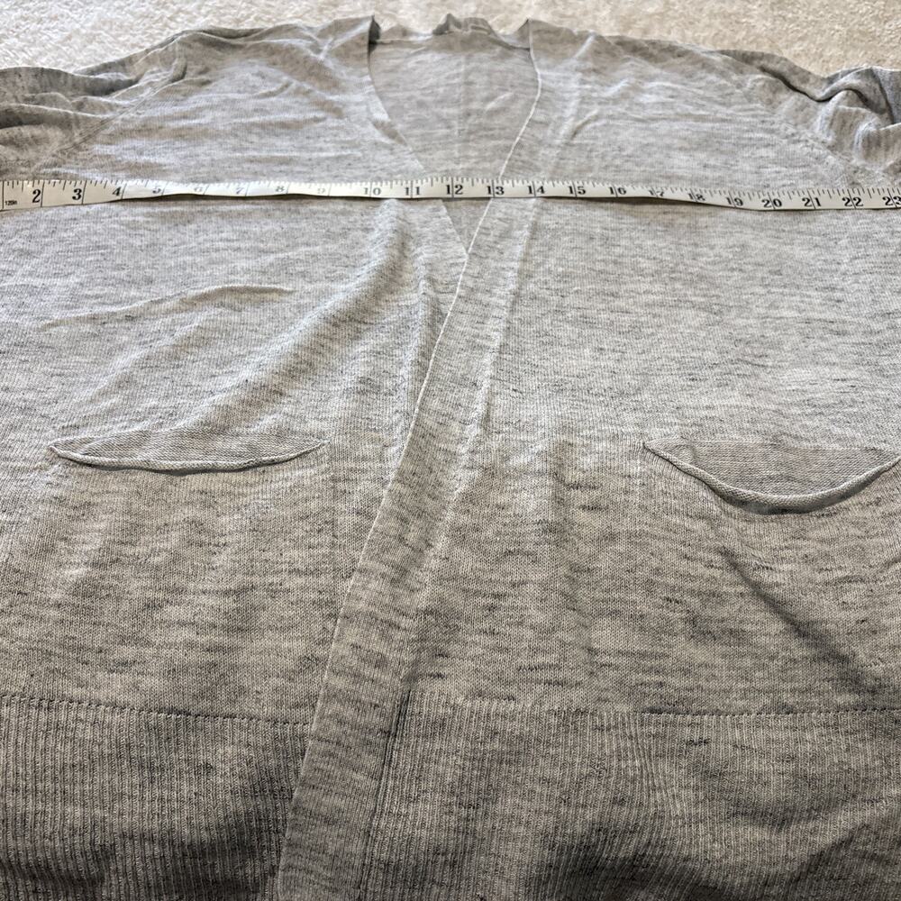 Gap XL Gray Speckled Cardigan Lightweight Long Sleeve Open Front - Picture 10 of 11
